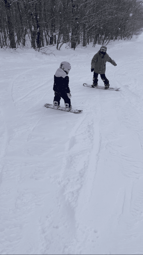 スノーボード　頑張る娘